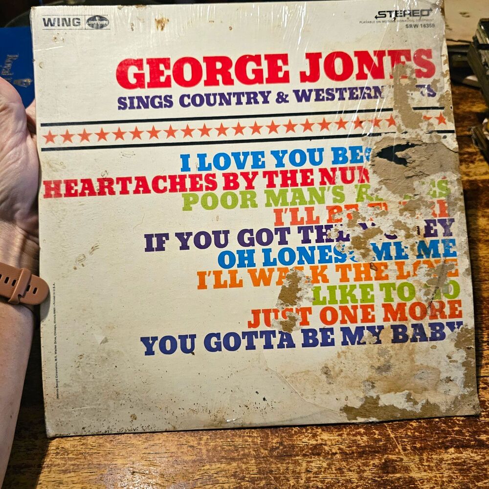 George Jones Sings Country & Western Hits Stereo 12" Vinyl LP Wing SRW 16359